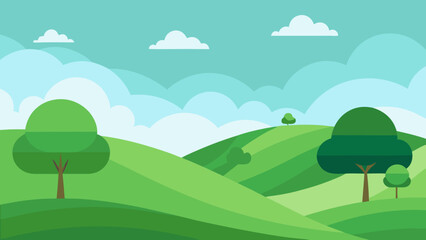 Fototapeta premium landscape with trees and mountains