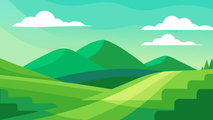 Obraz premium landscape with mountains and clouds