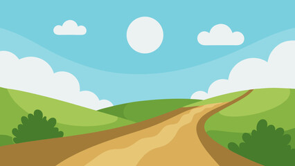 Obraz premium summer landscape with road