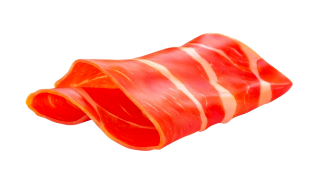 Slices of cured meat with a smooth texture and bright color