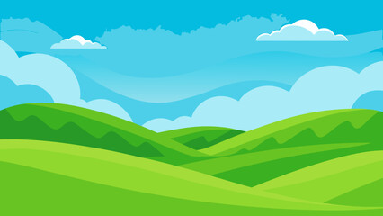landscape with mountains and clouds