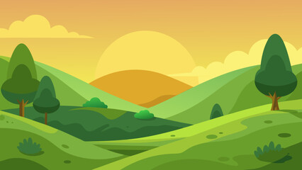 Obraz premium landscape with mountains and trees