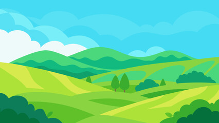 Obraz premium landscape with mountains and blue sky