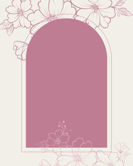 Beautiful sweet pastel floral vertical banner and poster