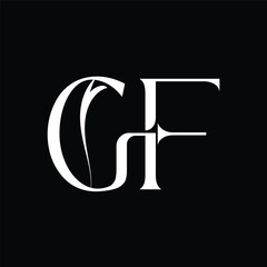 Initial letter GF logo design 