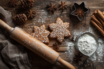 Christmas gingerbread cookies. Homemade gingerbread cookies for Christmas