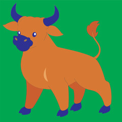 vector illustration of a cartoon deer