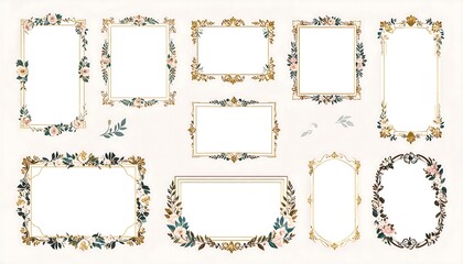 Elegant floral frames