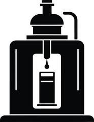 Black juicer with liquid drop kitchen appliance