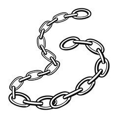 metal chain links connection sturdy binding circular