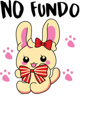 No Fundo - Sweet Baby Bunny Vector Illustration.eps