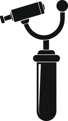 Black telescope on stand optical instrument scientific equipment