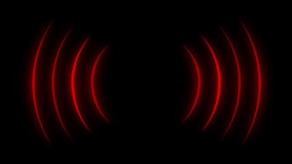 radio waves seamless animation with sound wave signals, radar pulses, and audio wave background video footage - Powered by Adobe
