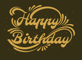 Happy Birthday festive lettering