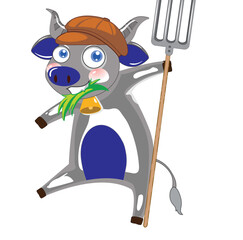 3d mouse with a broom