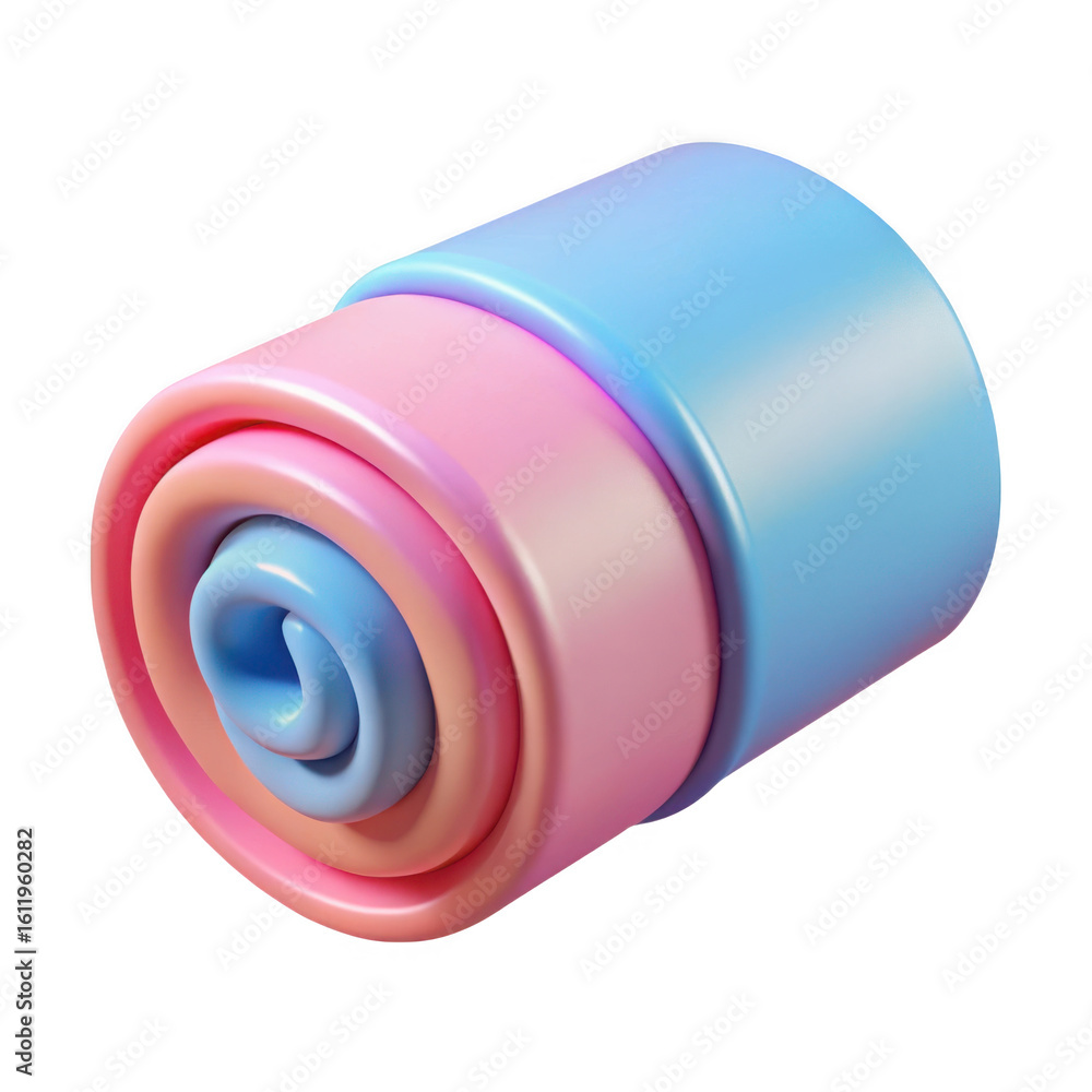 Poster soft pastel swirl isolated on transparent background