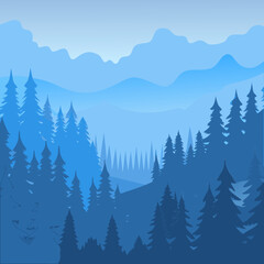 Fototapeta premium winter mountain landscape