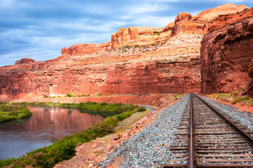 Potash road  railway, Colorado river , Moab