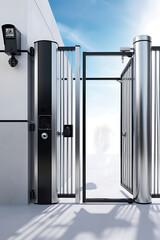 open door in a modern building