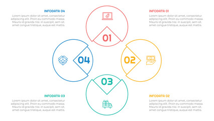4 Options or Steps Infographic Element for presentations, reports, and web