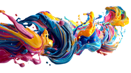 Vibrant swirls of color creating dynamic motion in art
