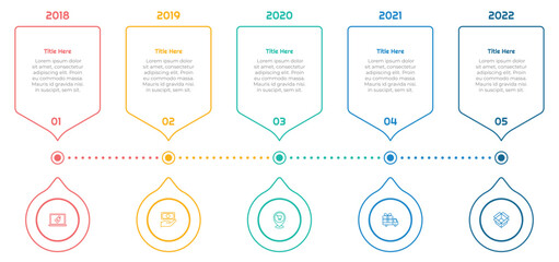 5 Options or Steps Infographic Element for presentations, reports, and web