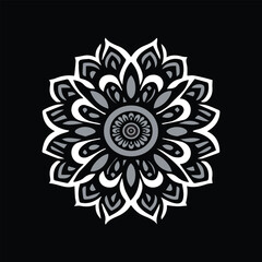 Colorful wedding alpona design vector