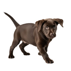 Fototapeta premium golden retriever puppy on Isolated transparent background png. generated with AI