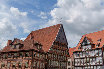 Fototapeta premium Die Altstadt von Hildesheim in Niedersachsen