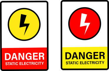 Caution electrical static sign vector On White sign  Background
