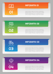 4 Options or Steps Infographic Element for presentations, reports, and web