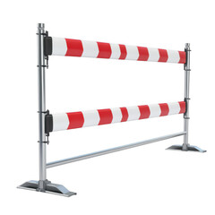 Obraz premium Crowd control barrier. Isolated. 3d illustration. [Transparent Background PNG]
