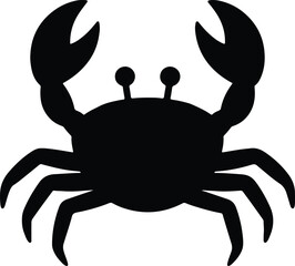 Silhouette crab black color crustacean marine animal vector illustrator