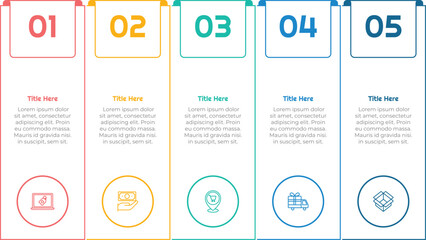 5 Options or Steps Infographic Element for presentations, reports, and web