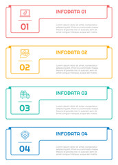 4 Options or Steps Infographic Element for presentations, reports, and web