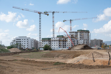 development New apartment buildings are under construction in the south district of Israel