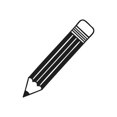 Pencil Icon Drawing Tool. A clear minimalist graphic of an artistic implement, representing education, creative work, and the act of jotting notes.