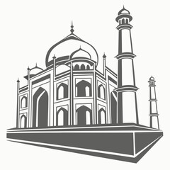 taj mahal vector illustration
