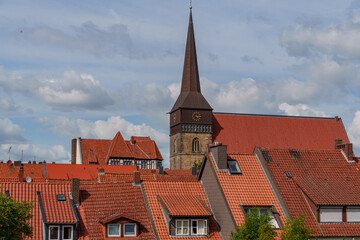 Fototapeta premium Die Altstadt von Hildesheim in Niedersachsen