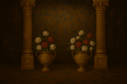 Classical Rose Elegance &ndash; Studio Background