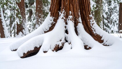 Snowy Giant Tree Roots