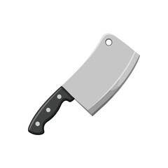 Meat Cleaver Kitchen Utensil. Robust carving knife for food preparation. This sharp culinary implement embodies efficiency in cutting tasks, perfect for various cooking needs.