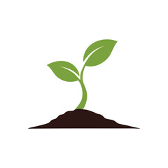 Green Sprout New Beginnings. A small vibrant sapling emerges from fertile soil. This image evokes hope, development, and environmental protection, signifying fresh starts and potential.