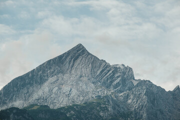 The mountain Alpspitze is one of the famous mountain around the german town Garmisch-Partenkirchen
