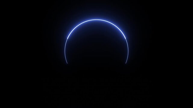 Electric blue lightning energy circle with reflecting floor on transparent background with alpha channel.