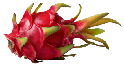 Vibrant dragon fruit showcasing its unique shape and colors