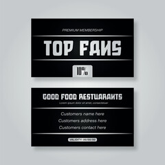 Creative Top fan VIP Gift Voucher EPS Design Template