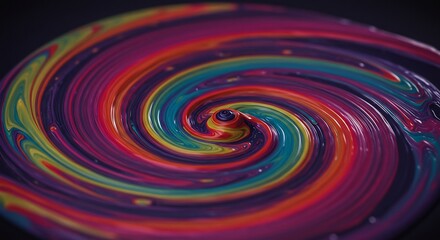 Vibrant Swirling Paint Vortex Abstract Background