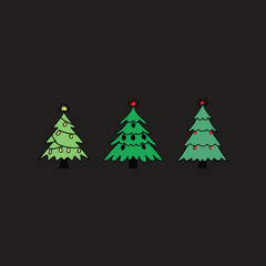 Obraz premium christmas tree vector