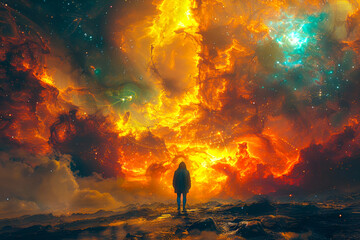 Cosmic traveler journeying through a galaxy of wonders.